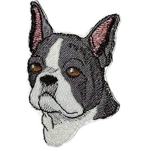 Embroidered Boston Terrier Puppy Dog Breed Patch Jacket Applique Iron On Sew USA Embroidered Boston Terrier Puppy Dog Breed Patch Jacket Applique Iron On Sew USA